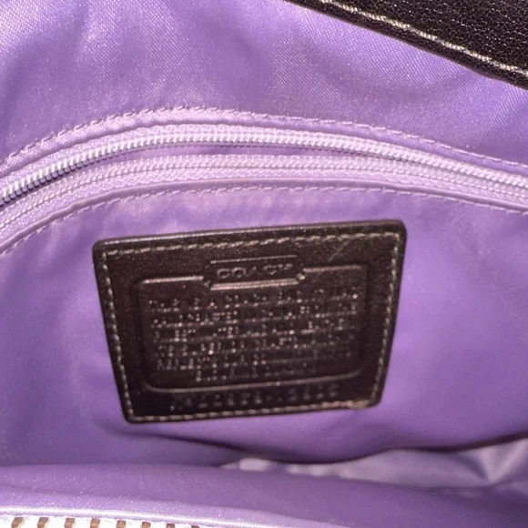 Coach Dark Brown Shoulder Bag with Gold Accents - Picture 10 of 16